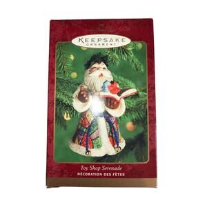 Vintage Hallmark Keepsake Santa Ornament Toy Shop Serenade 2000